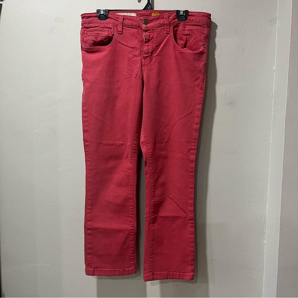 Anthropologie pilcro and the letterpress no 31 pants Waist 34” Red Ankle - Picture 2 of 8
